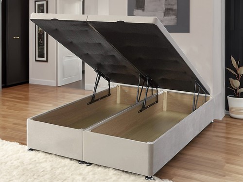 Plush velvet ottoman divan bed - divan,