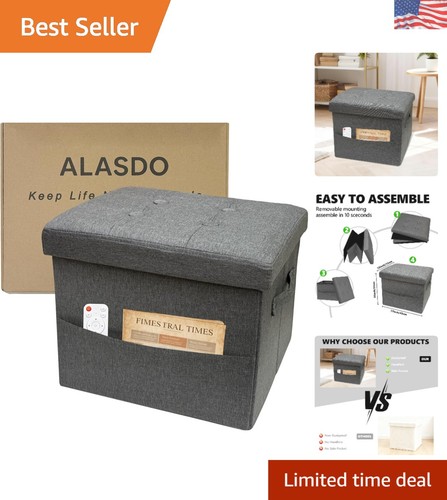 Durable grey linen storage - grey,