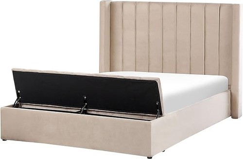 Plush velvet bed ottoman box