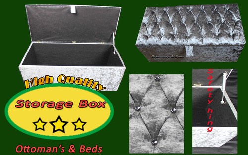 Ottoman storage box - ottoman, box,crushed