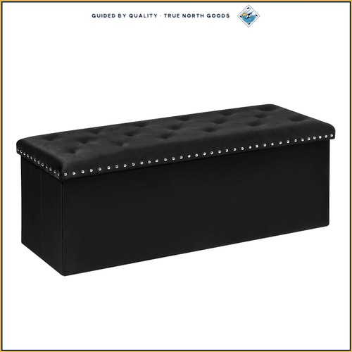 Folding storage ottoman - folding,